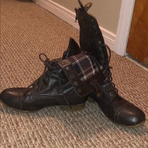 Dark Brown Combat Boots